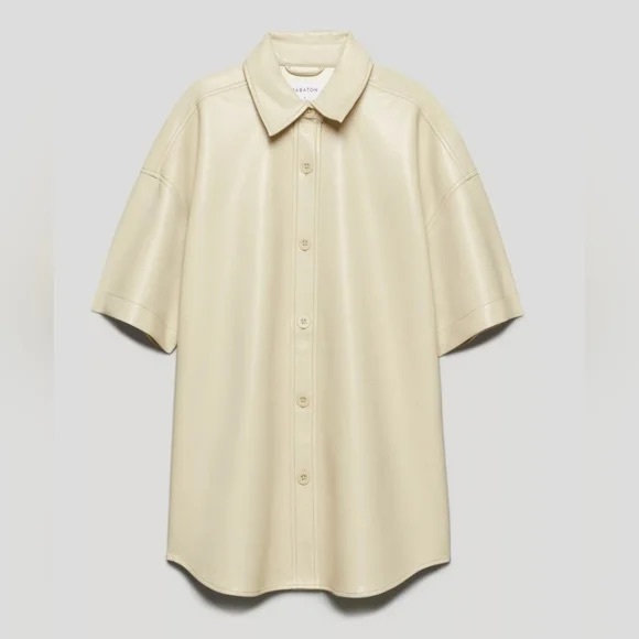 BABATON Aritzia vegan leather shacket top - Picture 2 of 3